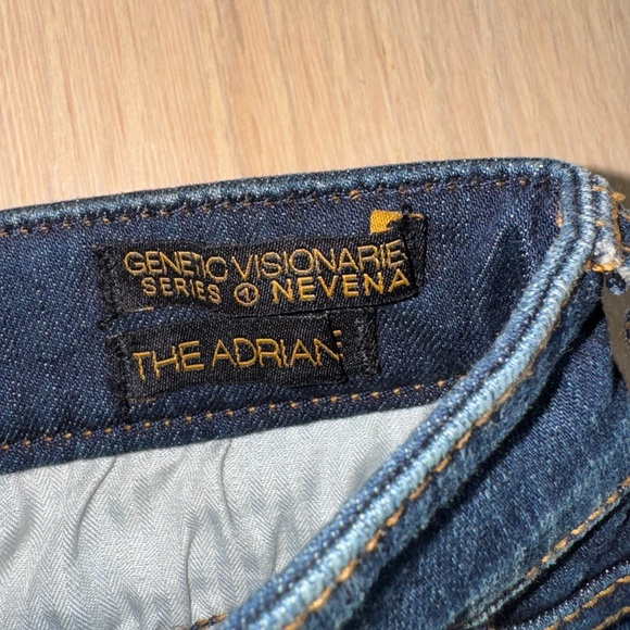 Genetic Denim The Adriane Mid-Rise Quilted Bell Jeans Dark Seafoam Size 24 NWT - Picture 7 of 10